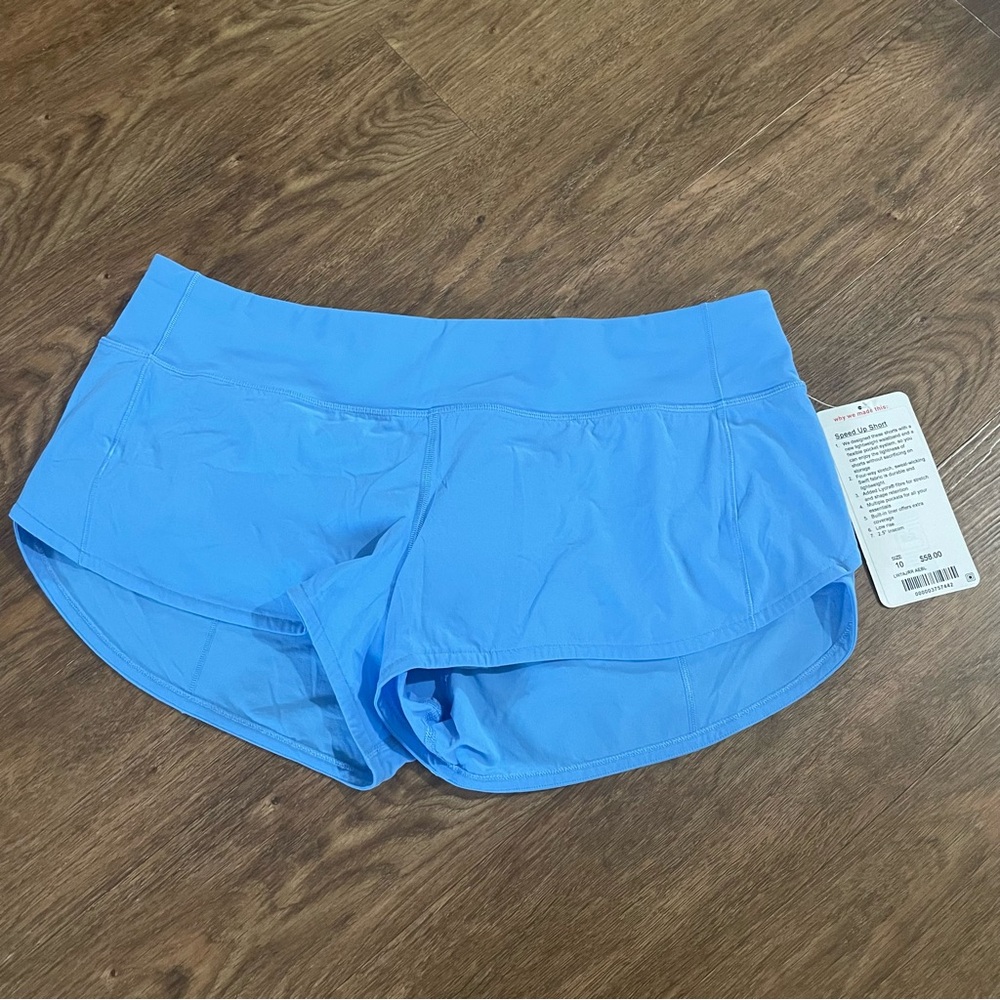 Lululemon Blue Speed Up Short, New with Tags